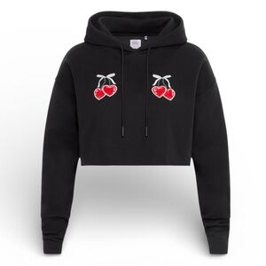 YITTY + FABLETICS cozy cherry crop hoodie sweatshirt medium